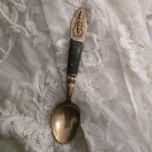 Siam | Vintage Thailand Bronze & Horn Buddha Spoon